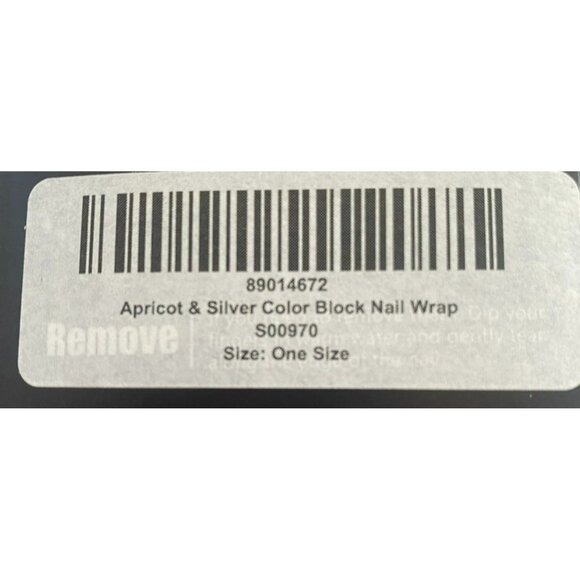 Rainbow Lab 3-In-1 Apricot & Silver Color Block Nail Wraps - Picture 6 of 6